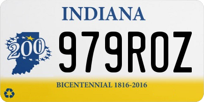 IN license plate 979ROZ