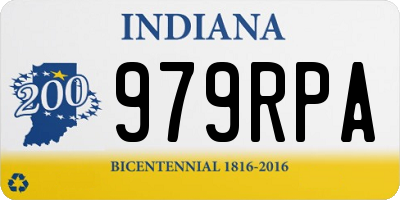 IN license plate 979RPA