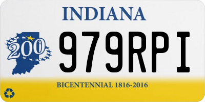 IN license plate 979RPI