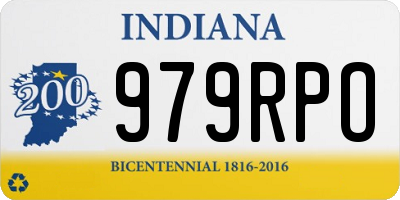 IN license plate 979RPO