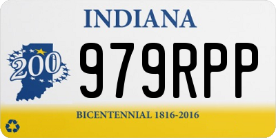IN license plate 979RPP