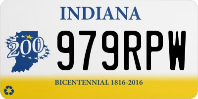 IN license plate 979RPW