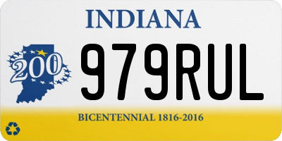 IN license plate 979RUL