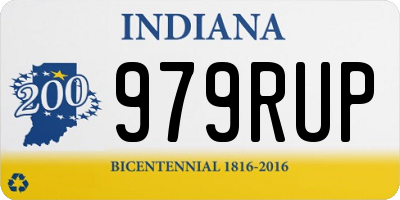 IN license plate 979RUP