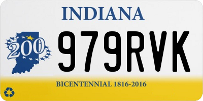 IN license plate 979RVK