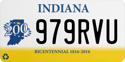 IN license plate 979RVU