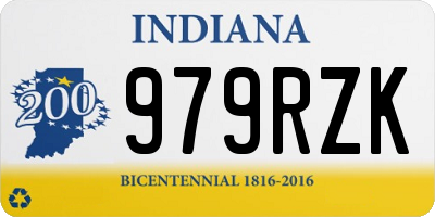 IN license plate 979RZK