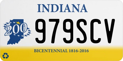 IN license plate 979SCV