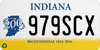 IN license plate 979SCX