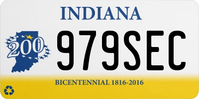 IN license plate 979SEC
