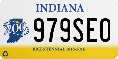 IN license plate 979SEO