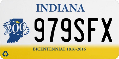 IN license plate 979SFX