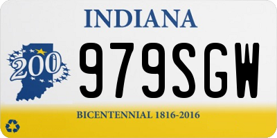 IN license plate 979SGW
