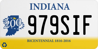 IN license plate 979SIF