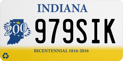 IN license plate 979SIK