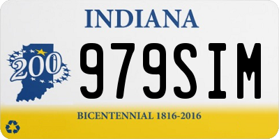 IN license plate 979SIM