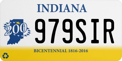 IN license plate 979SIR