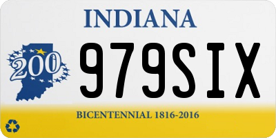 IN license plate 979SIX