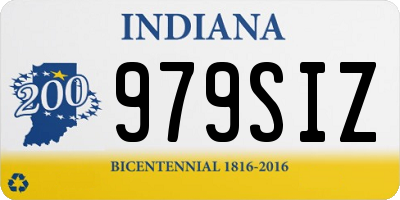 IN license plate 979SIZ