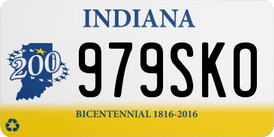 IN license plate 979SKO
