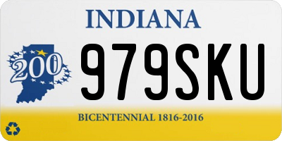 IN license plate 979SKU