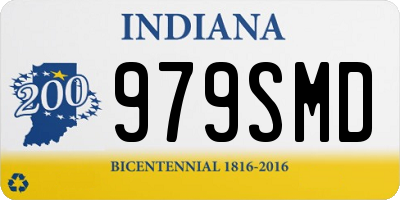 IN license plate 979SMD