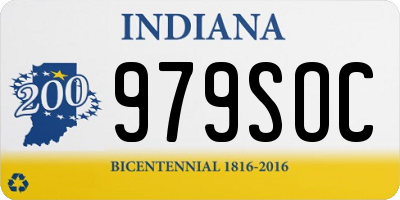 IN license plate 979SOC
