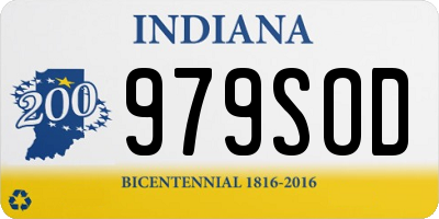 IN license plate 979SOD