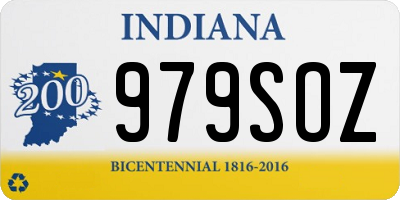 IN license plate 979SOZ