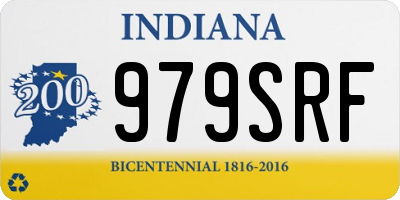 IN license plate 979SRF