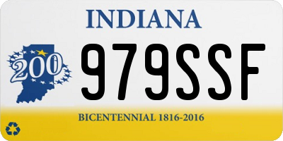 IN license plate 979SSF