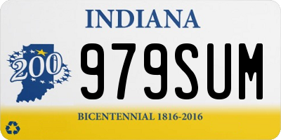 IN license plate 979SUM