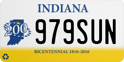 IN license plate 979SUN