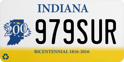 IN license plate 979SUR