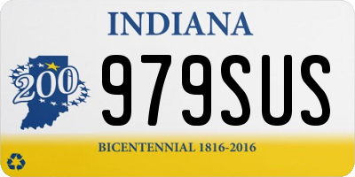IN license plate 979SUS