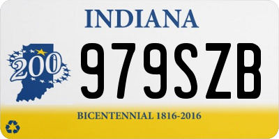 IN license plate 979SZB