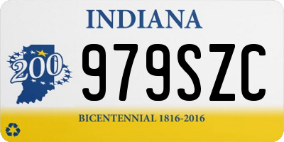IN license plate 979SZC