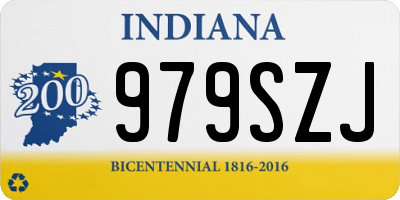 IN license plate 979SZJ