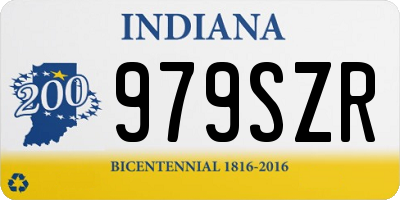 IN license plate 979SZR
