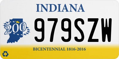 IN license plate 979SZW