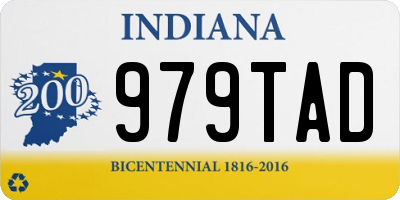 IN license plate 979TAD