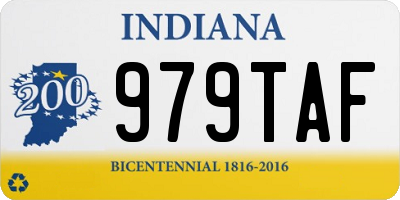 IN license plate 979TAF