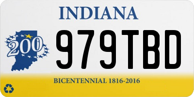 IN license plate 979TBD