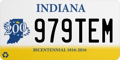 IN license plate 979TEM