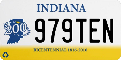 IN license plate 979TEN
