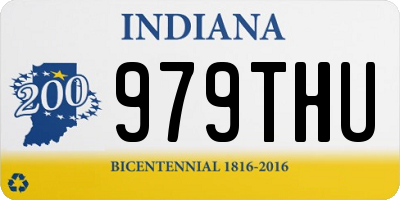 IN license plate 979THU
