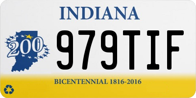 IN license plate 979TIF