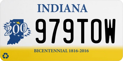 IN license plate 979TOW