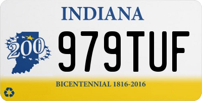 IN license plate 979TUF