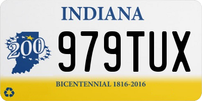 IN license plate 979TUX